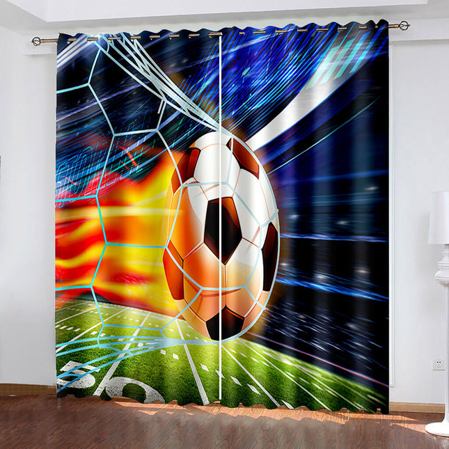 Football Curtains Blackout Window Drapes