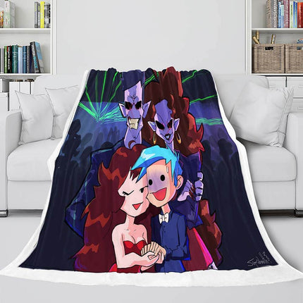 Friday Night Funkin Cosplay Flannel Blanket Warm Throw Bed Blankets