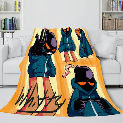 Friday Night Funkin FNF Whitty Flannel Fleece Throw Cosplay Blanket