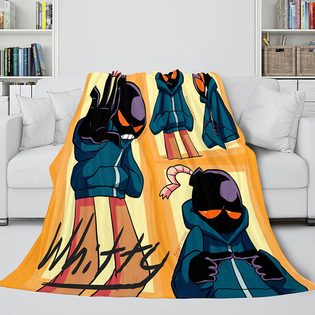 Friday Night Funkin FNF Whitty Flannel Fleece Throw Cosplay Blanket