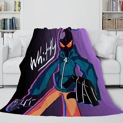 Friday Night Funkin FNF Whitty Flannel Fleece Throw Cosplay Blanket