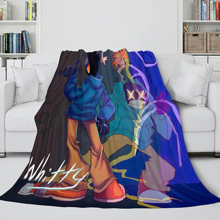 Friday Night Funkin FNF Whitty Flannel Fleece Blanket