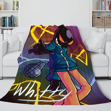 Friday Night Funkin FNF Whitty Flannel Fleece Throw Cosplay Blanket