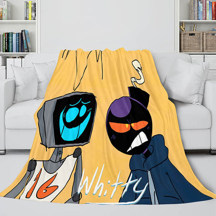 Friday Night Funkin FNF Whitty Flannel Fleece Throw Cosplay Blanket