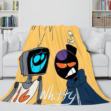 Friday Night Funkin FNF Whitty Flannel Fleece Blanket