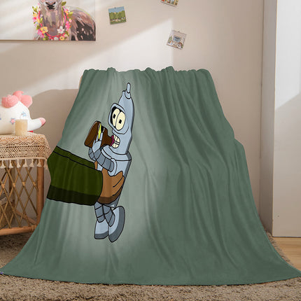 Futurama Cosplay Flannel Blanket Throw
