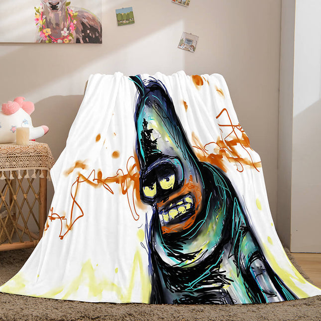 Futurama Cosplay Flannel Blanket Throw