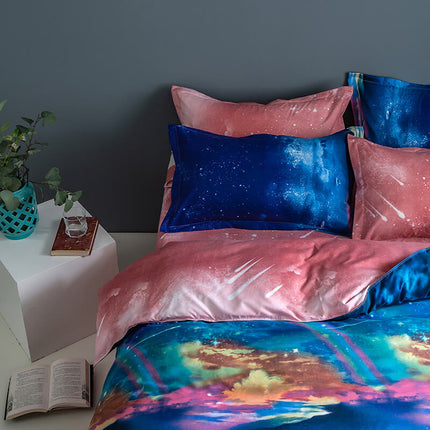 Galaxy Bedding Sets Kids Quilt Covers Room Decoration
