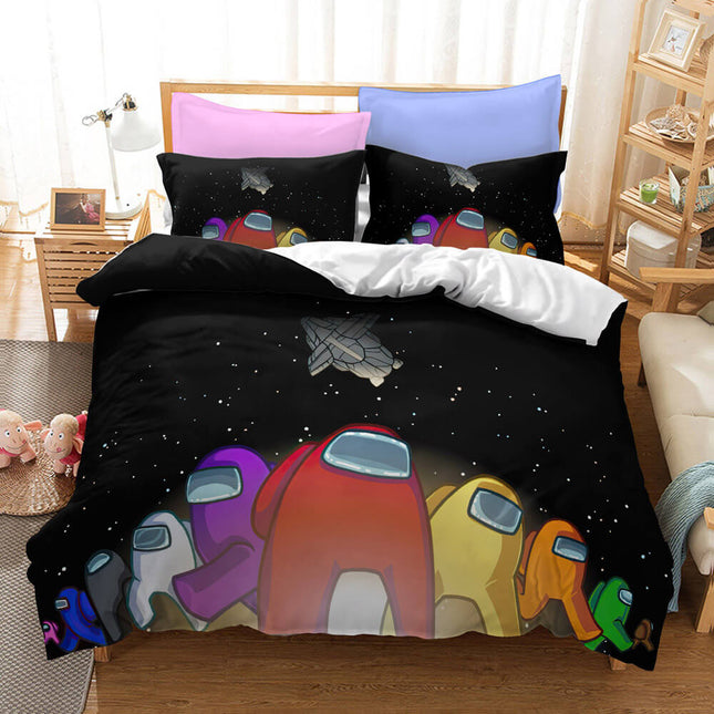 Game Among Us Cosplay Bedding Set Quilt Covers Without Filler