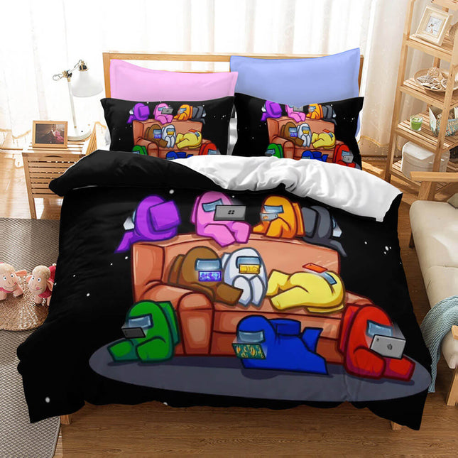 Game Among Us Cosplay Bedding Set Quilt Covers Without Filler
