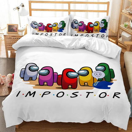 Game Among Us Cosplay Bedding Set Quilt Covers Without Filler