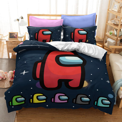 Game Among Us Cosplay Bedding Set Quilt Covers Without Filler