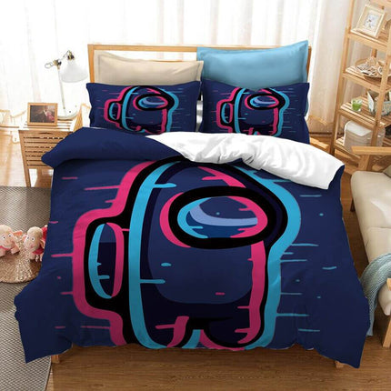 Game Among Us Cosplay Bedding Set Quilt Covers Without Filler