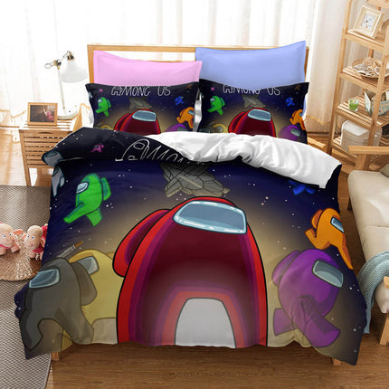Game Among Us Cosplay Bedding Set Quilt Covers Without Filler