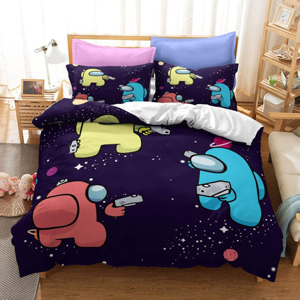 Game Among Us Cosplay Bedding Set Quilt Covers Without Filler