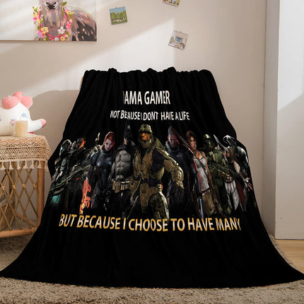 Gamer Cosplay Flannel Blanket Throw