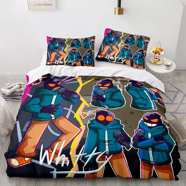 Game FNF Whitty Bedding Sets Soft Quilt Covers