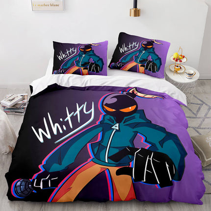Game FNF Whitty Bedding Sets Soft Quilt Covers