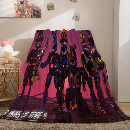 Game Five Nights at Freddy's Cosplay Blanket Flannel Caroset Throw
