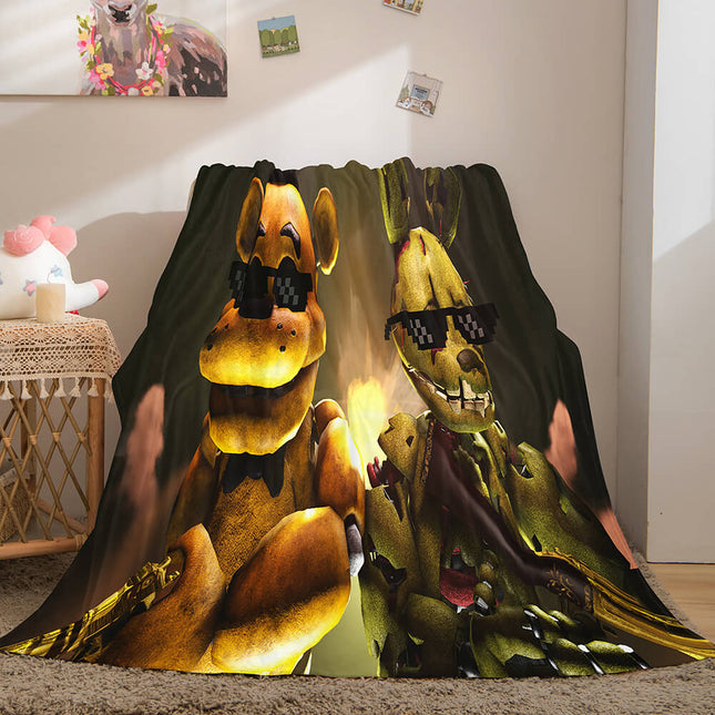 Game Five Nights at Freddy's Flannel Caroset Throw Cosplay Blanket