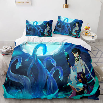 Game Genshin Impact Bedding Set Quilt Cover