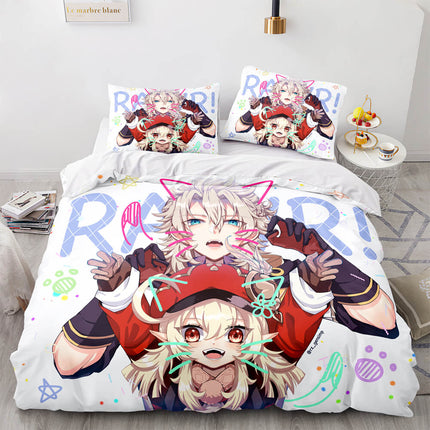 Game Genshin Impact Bedding Set Quilt Cover