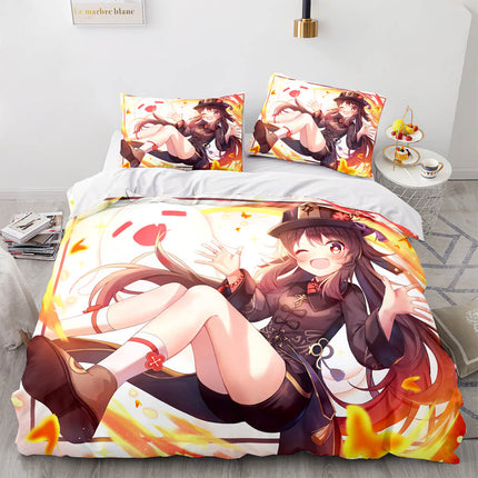 Game Genshin Impact Bedding Set Quilt Cover