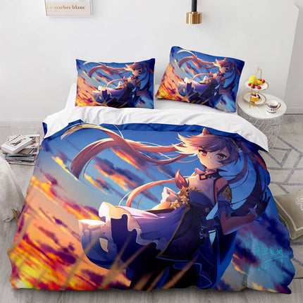 Game Genshin Impact Bedding Set Quilt Cover