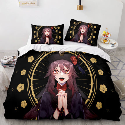 Game Genshin Impact Bedding Set Quilt Cover