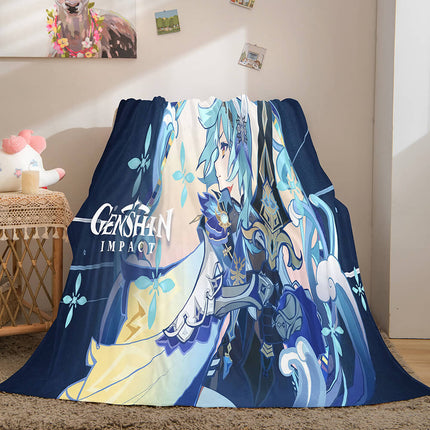 Game Genshin Impact Flannel Caroset Throw Cosplay Blanket