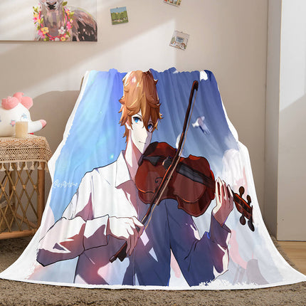 Game Genshin Impact Flannel Caroset Throw Cosplay Blanket