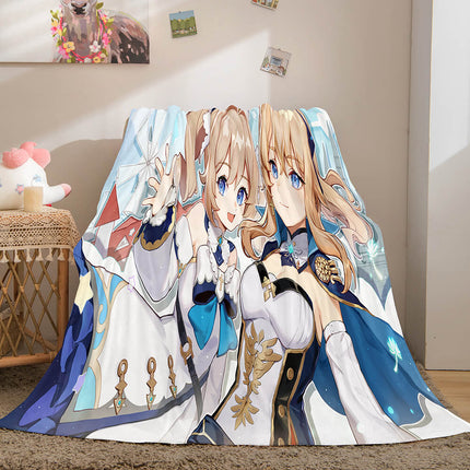 Game Genshin Impact Flannel Caroset Throw Cosplay Blanket