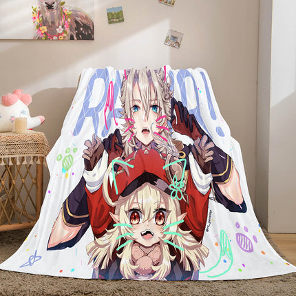 Game Genshin Impact Flannel Caroset Throw Cosplay Blanket
