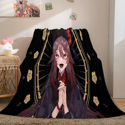 Game Genshin Impact Flannel Caroset Throw Cosplay Blanket