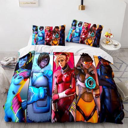 Game Overwatch Cosplay Bedding Set Quilt Covers Without Filler