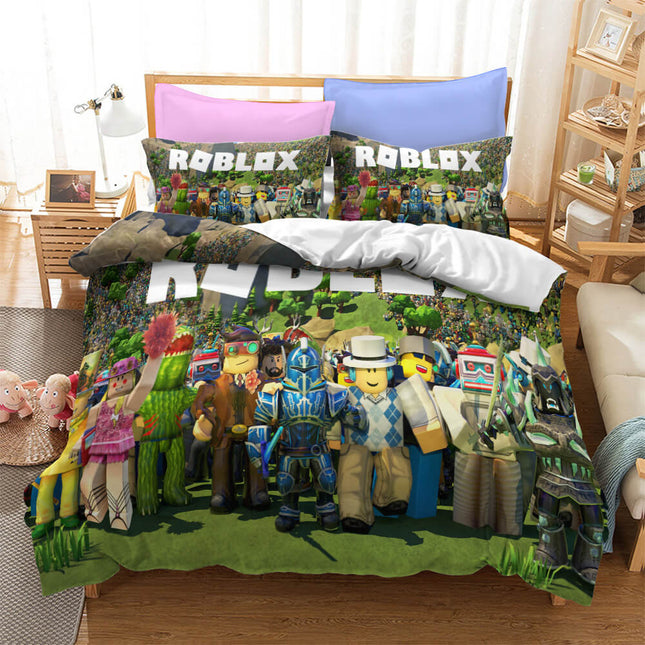 Game Roblox Cosplay Bedding Set Quilt Cover Without Filler
