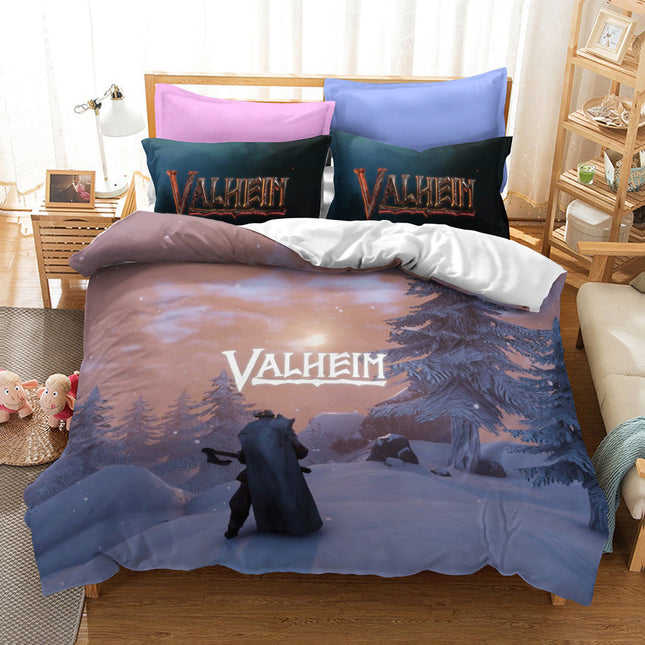 Game Valheim Cosplay Bedding Set Quilt Cover Without Filler