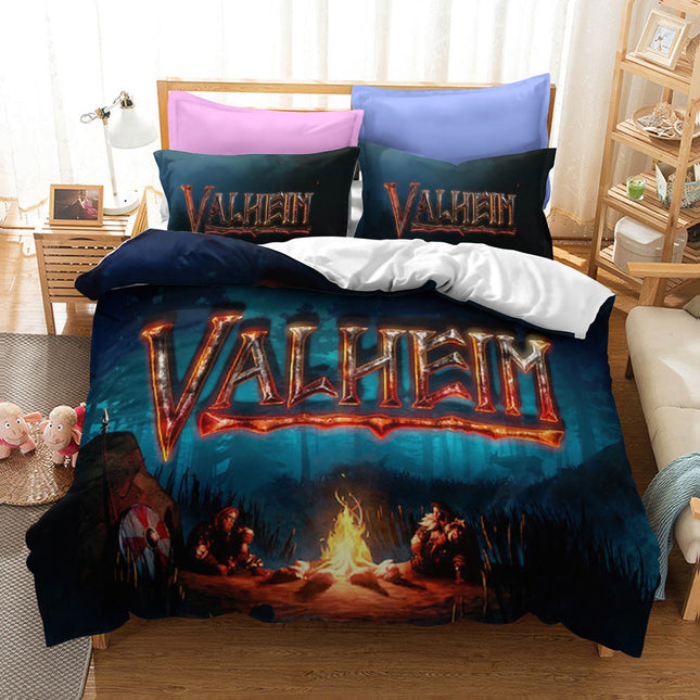 Game Valheim Cosplay Bedding Set Quilt Cover Without Filler