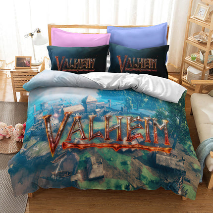 Game Valheim Cosplay Bedding Set Quilt Cover Without Filler