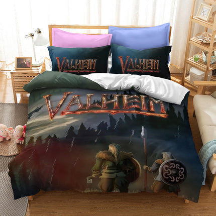 Game Valheim Cosplay Bedding Set Quilt Cover Without Filler