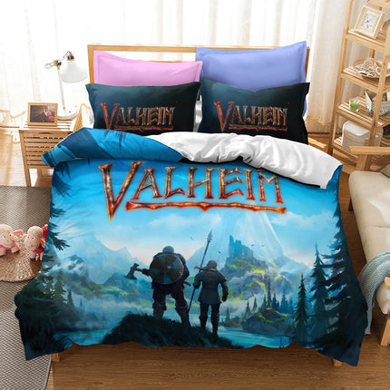 Game Valheim Cosplay Bedding Set Quilt Cover Without Filler