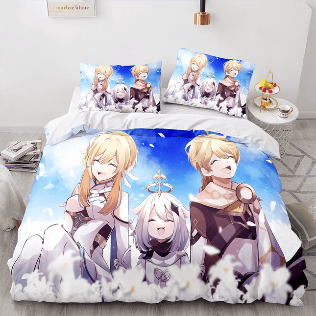 Genshin Impact Bedding Set Quilt Cover Without Filler