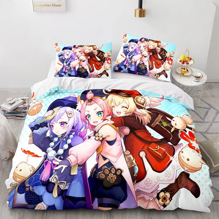 Genshin Impact Bedding Set Quilt Cover Without Filler