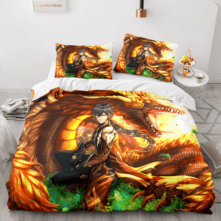 Genshin Impact Bedding Set Quilt Cover Without Filler