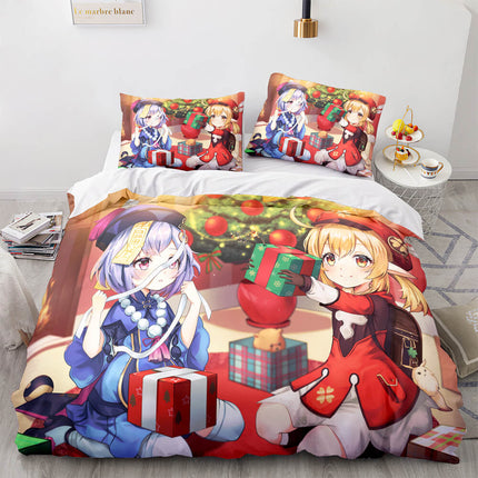 Genshin Impact Bedding Set Quilt Cover Without Filler
