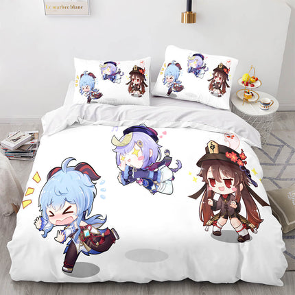 Genshin Impact Bedding Set Quilt Cover Without Filler