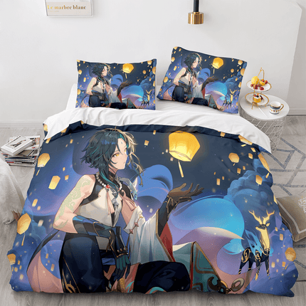Genshin Impact Bedding Set Quilt Cover Without Filler