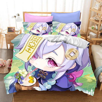 Genshin Impact Bedding Set Quilt Cover Without Filler