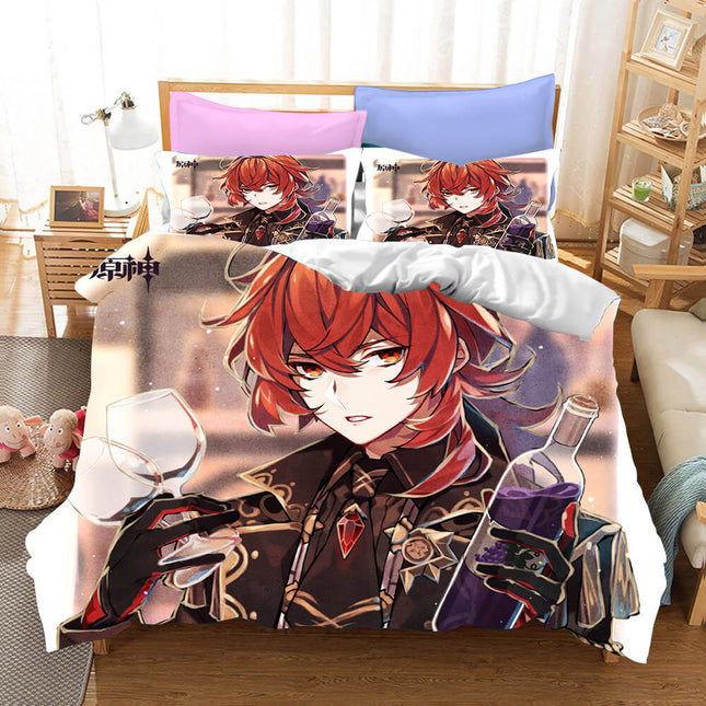 Genshin Impact Bedding Set Quilt Cover Without Filler