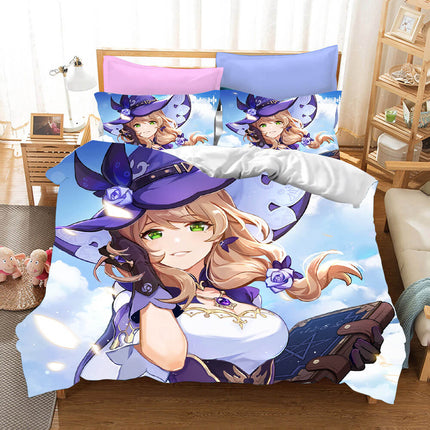 Genshin Impact Bedding Set Quilt Cover Without Filler